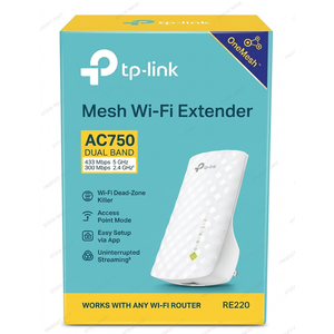 New TP-LINK AC750 750Mbps Dual Band WiFi Range Internet Extender/ RE220 