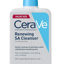 CeraVe Renewing Salicylic Acid Cleanser, Formulated With Hyaluronic Acid, Niacinamide, & Ceramides, Gentle BHA Exfoliating Face Wash Smooths & Softens Skin, Non Comedogenic & Fragrance Free, 16 Ounce