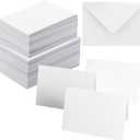 100 Pack Blank Cards and Envelopes, White, 5x7 Inch, Premium Quality, DIY Greeting Cards for All Occasions