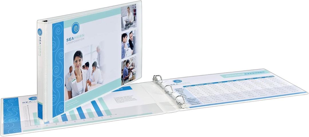 Avery® Heavy-Duty View 3 Ring Binder, 1" Slant Rings, 1 White Binder