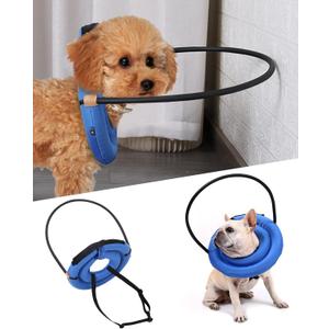 Blind Dog Bumper Halo, Harness Guiding Device for Dogs, Anti-Collision Ring for Protection & Confidence Building, Blue, Neck: 17.3 inches