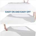 Box Spring Cover King Size, Elastic Fabric Wrap Around 4 Sides Bed Skirt, Sleek Alternative for Bed Skirts for Hotel/Home, Fits Box Springs up to 13, Light Grey