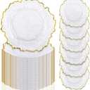 Amazon.com | 50 Pcs Clear Charger Plates Bulk, 13" Reef Acrylic Plate Chargers for Dinner, Plastic Floral Decorative Plates for Table Setting, Wedding, Party, Event, Decoration: Charger Plates
