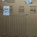 Baby Gates Extra Wide for Large Opennings with Door Pressure Mounted 85.5-90.6 Inch Extra Wide Baby Gate Dog gate for Doorways Indoor Metal Gate No Drilling with Walk-Through Door,White