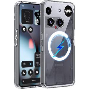 for Nothing Phone 3 Case, Compatible with MagSafe, Scratch-Resistant Shockproof Slim Protection, Magnetic Classic Hybrid Phone Case - Clear