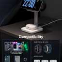ESR 3 in 1 Wireless Charging Station, [Certified] Apple Watch Charger & 15W MagSafe Charger Stand for iPhone, Wireless Charger for Multiple Devices iPhone 17-12&Watch&AirPods,White