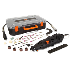 WEN 23103 1-Amp Variable Speed Rotary Tool with 100+ Accessories, Carrying Case and Flex Shaft