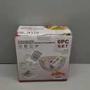 Mixing Bowls with Lids Set, 6 Piece Stainless Steel Nesting Storage Bowls for Kitchen, with 3 Grater Attachments & Non-Slip Bottoms, Size 5.5,3.5,2.5,2.1,1.5,1.1 QT (Khaki)