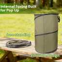 Green1Pack 30 Gallon Collapsible Pop-Up Trash Can | Reusable Garden Waste Bag for Camping, RV, Yard Work, Lawn & Leaf Cleanup, Outdoor Storage Bin