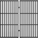 QuliMetal PorcelainEnameled CastIron Grill Grates for Weber Genesis 300 Series, Grill Parts for Weber Genesis E310 S310 E320 S320 E330 S330 EP310 EP320 EP330 Grills, 19.5" Grates Replace 7524 7528