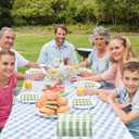 Green Gingham Napkins Disposable Rectangle: 100PCS Checkered Paper 15.7x11.8 Inch for Dinner Party