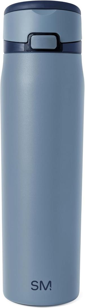 Simple Modern Mesa Loop Water Bottle with Covered Straw and Handle | 30oz Cup Holder Friendly Insulated Stainless Steel Bottles for Travel, Sports and School | Deep Dune