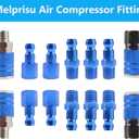 Type C Air Fittings Connect Automotive Air Plug & Coupler Set 14PCS Air Hose Fittings for Air Compressor Fittings Kit Aluminum T/Auto Air Fitting Set, AUTOMOTIVE STYLE