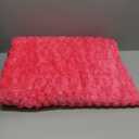 Bnuitland Soft Flannel Throw Blanket(50X70 inches), 3D Jacquard Fluffy Lightweight Fleece Blanket for Couch,Sofa,Bed, 300 GSM Super Cozy Warm for All Season Home Decor,Light Pink