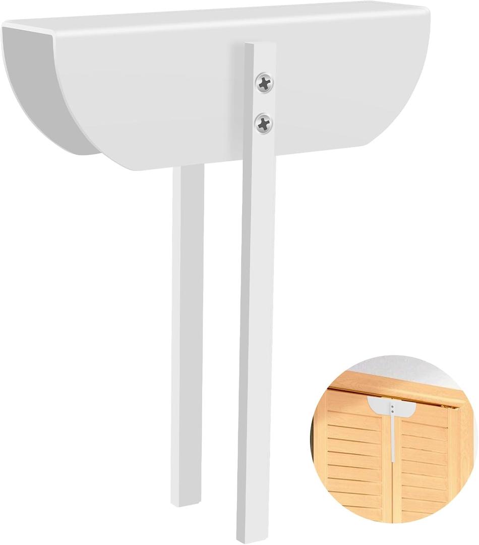 Bifold Door Lock- Metal Double Door Child Safety Locks Keep Toddler, Cats&Dogs Out of Pantry, Closets, Cabinets