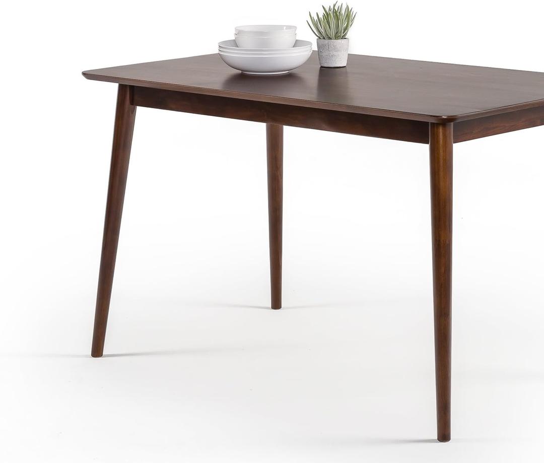 Zinus Jen 47 Inch Wood Dining Table/Solid Wood Kitchen Table/Easy Assembly, Espresso