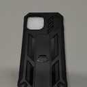 SOiOS for iPhone 13/14/15 Phone Case: for iPhone 16e Protective Cover with Built-in Kickstand | Heavy Duty Military Grade Hard Protection Shock Proof | Durable Dual-Layer Design Black