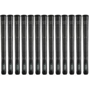 Winn Grips 72DT-JBK Dri-Tac 2.0 series Advance Polymer Technology, 13 Piece Golf Grip Bundle-Oversize (+1/18""), Jet Black-Gray