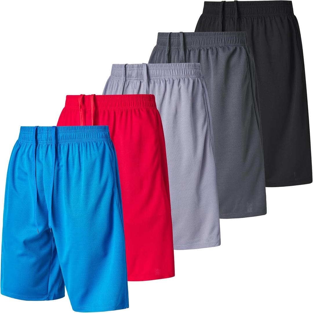 Ultra Performance 5 Pack Mens Shorts, Athletic Gym Shorts Workout Basketball Shorts for Men, Small