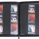 12-Pocket Black Double-Sided Trading Card Album, Side Loading Premium Card Binder, 720 Pockets Binder for Standard Trading and Sports Cards