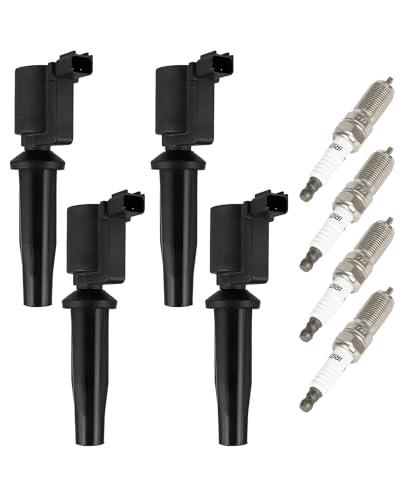 ECCPP 4 ignition coils with 4 iridium Spark Plugs,UF621 Compatible with Ford Fusion 2010-2020 Escape 2009-2019 Ranger 2013-2020 Lincoln MKZ 2011 2012 2013 2014 2015 2016 2017 2018 2019 2020 2.0L 2.5L
