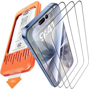 Zuskruci 3-Pack for iPhone 17 Screen Protector, 9H+ Tempered Glass, Scratch, Shatter & Drop Resistant, Smooth & Clear, Military Grade Protection, Full Coverage