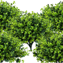 ColoPlay 20 Bundles Artificial Greenery Boxwood Plants, Fake Plant for Garden Porch, Window Box, Home Wedding, Farmhouse, and Indoor Outdoor Decoration