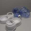 Amazon Basics Automatic Dog Cat Water Dispenser Gravity Feeder Set, Pack of 2, Small, 6-Pound Food Capacity, 1-Gallon, Gray