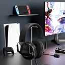 SENZER SG500 Surround Sound Pro Gaming Headset with Noise Cancelling Microphone - Soft Memory Foam Padding - Portable Foldable Headphones for PC, PS4, PS5, Xbox One, Switch - Black