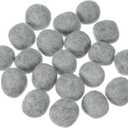 uxcell 20 Pcs Wool Felt Balls Beads, 1.2 Inch Felt Pom Poms for Crafts, Handmade Pompoms Bulk Small Bead for Nursery Handicrafts and DIY Art Decoration, Light Gray