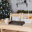 Geesta 2/3/4-Tier Upgraded Collapsible Cooling Rack with Adjustable 3 Setting Design Stackable Roasting Cooking Drying Wire Cooling Rack for Cookies Baking Gifts for Women (Black)