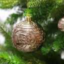 Christmas Ornaments Set with 36pcs Shatterproof Christmas Tree Decorations Multi-Size Christmas Ball Ornaments with 7 Styles Brown