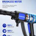 Cordless Power Cleaner, 1250 PSI Portable Battery Powered Cleaning Tool with Brushless Motor, Self-Priming System & Lightweight Design for Cars, RVs, Patios, Fences, Garden & Camping
