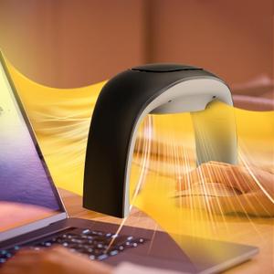 Desk Mouse Pad Hand Warmer Super Quiet, 110v 100w Heated Mouse Pad Hand Warmer, Personal Desk Heater Energy Efficient Ceramic Office with Thermostat Low Wattage - Black