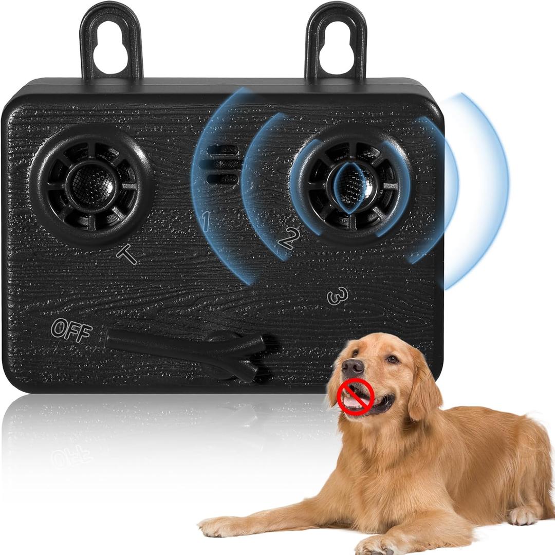 Anti Barking Devices for Dogs, Ultrasonic Dog Bark Control Devices with 3 Modes, 50FT Bark Box Dog Barking Deterrent Devices, Dog Barking Silencer Indoor & Outdoor Safe. (Black) 1