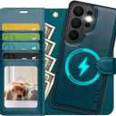 OCASE for Samsung Galaxy S26 Ultra Detachable Wallet Case with Card Holder, [2 in 1] PU Leather Flip Folio Case with RFID Blocking Stand Wrist Strap Shockproof Phone Cover 2026, Peacock Blue