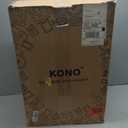 Kono Lightweight 24 Inch Expandable Luggage with Quiet Spinner Wheels TSA Lock, Scratch and Drop Resistant PC+ABS Hardside Durable Medium Checked Suitcase, Black & Brown