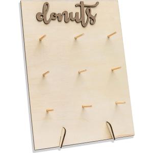 Donut Display Stand Wood Doughnuts Wall Stands Display board for Wedding Party Decoration