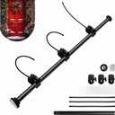 Bucherry Front Door Garland Hanger - Adjustable 32"- 39" Heavy-Duty Christmas Halloween Door Frame Garland Hanger for Hanging Wreaths No Screws, Drilling, Damage-Free, Easy Assembly(Black)