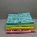 20L Folding Crate, 4Pack Plastic Storage Baskets Organizer for Home and Office,Collapsible Storage Crates for Home Office and Outdoor Organizer. (Mix Colors)