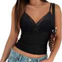 Avidlove Camisole Tops for Women Sexy Tank Tops Cami Y2K Bralette Spaghetti Strap Undershirts Slim Going Out Top Lingerie, Medium