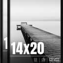 LaVie Home 14x20 Picture Frame 2 pack, Display Pictures 14 x 20 Poster Frame, 14x20 Black Photo Frame with HD Plexiglass, Display Frame for Vertical or Horizontal, Classic Collection