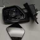 Right Passenger Side Mirror Fits 2021-2026 Ford F150 With Manual Folding Power Glass Heated Blind Spot Turn Signal Puddle Light Temperature Sensors Matte Black Replace#ML3Z17682SA(13Pins)