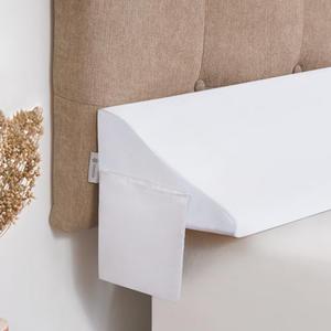 Vekkia King Size Bed Wedge Pillow for Headboard, Mattress Gap Filler,Bed Gap Filler, Triangle Bloster Pillow Close Bed Gap (0-4.5") Between Your Headboard and Mattress, White