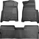Husky Liners Weatherbeater Floor Mats | Fits 2009 - 2014 Ford F-150 SuperCrew Cab w/out Manual Shifter (Footwell Coverage) | Front & 2nd Row, 3-pc Black - 98331