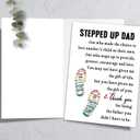 7 x Step Dad Fathers Day Gift, Stepfather Father's Day Card Gifts from Stepdaughter Stepson, Bonus Dad Fathers Day Card Gift