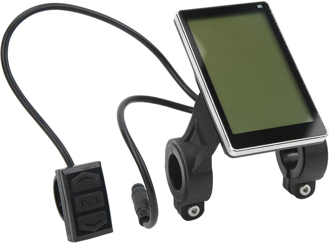 Electric Bike Display, 6 Pins Universal Waterproof M5 LCD Digital Screen Control Panel Replacement Accessories with Connector for Electric Bikes, Scooters