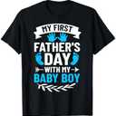 My First Fathers Day Baby Boy Outfit First Time Dad T-Shirt, XL