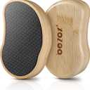 BEZOX Nano-Glass Pumice Stone for Feet Dead Skin, Eco-Friendly Pedicure Foot File Callus Remover - Bamboo Handle