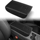Center Console Leather Armrest Cover Designed for Tesla Model 3 2017-2023/Model Y 2020-2025(Not for Model Y Juniper),Center Console Accessories for Tesla Model 3/Y Interior Accessories Black